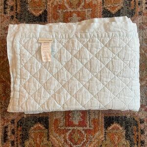 Pottery Barn Kids Quilted Linen Blanket